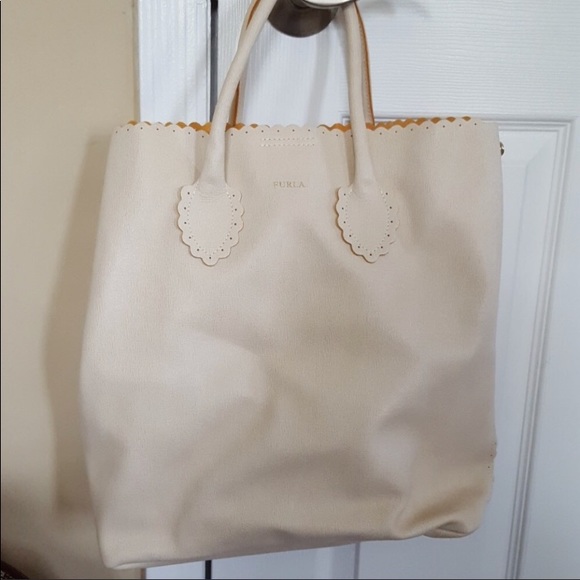 Furla Handbags - Beautiful sand color Furla tote, great condition.